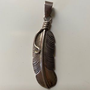Sterling Silver Feather Pendant Charm